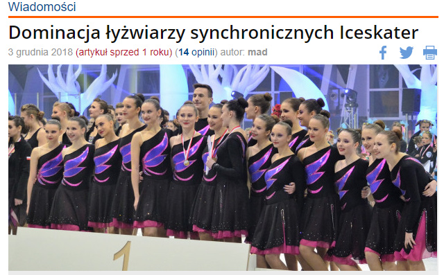 Read more about the article www.trojmiasto.pl: Dominacja łyżwiarzy synchronicznych Iceskater